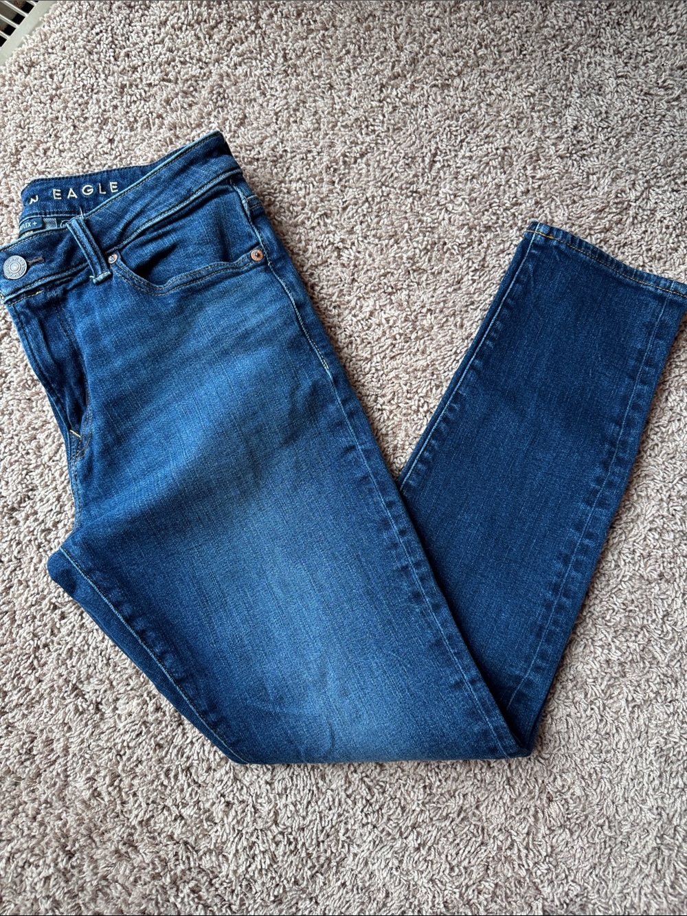 American Eagle Outfitters Men's Dark Blue Skinny Jeans